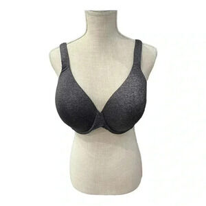 Ambrielle Everyday Full Coverage Dark Gray Bra Womens size 42C